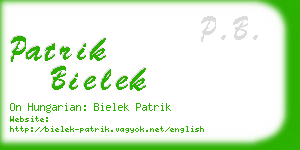 patrik bielek business card